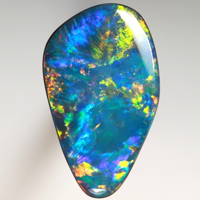 TOP QUALITY LIGHTNING RIDGE OPAL DOUBLET Golden fire over blues SEE VIDEO